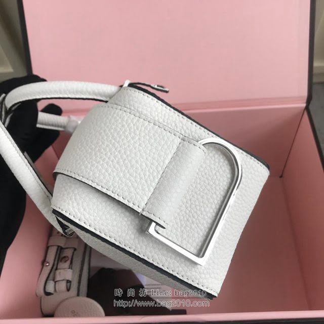 DELVAUX女包 Delvau單肩斜挎包 半手工Cool box 小號 德爾沃女手提包 手拎包 白色  fcs1193